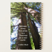 Redwood Trees mit Muir Quote Planer (Rückseite)
