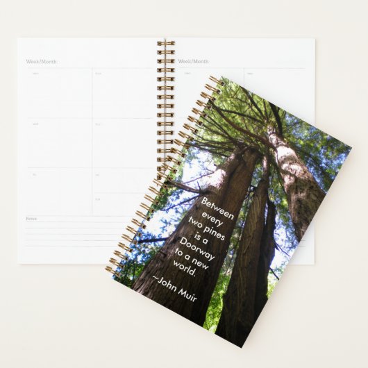 Redwood Trees mit Muir Quote Planer (Anzeige)
