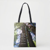 Redwood Trees mit Muir Quote Tasche (Vorderseite)