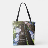 Redwood Trees mit Muir Quote Tasche (Rückseite)