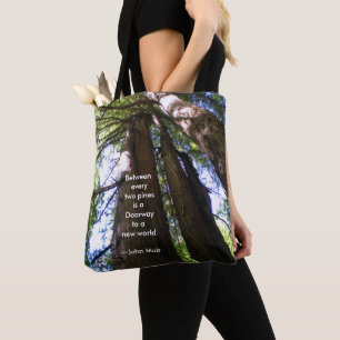 Redwood Trees mit Muir Quote Tasche