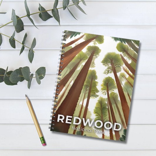 Redwood Trees | Nationalpark Wasserfarbenreise Notizblock