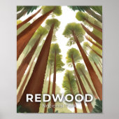 Redwood Trees | Nationalpark Wasserfarbenreise Poster (Vorne)