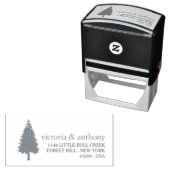 Redwood Trees, rustikale Rücksendeadresse Permastempel (Beispiel)