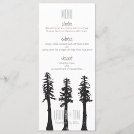 Redwood Trees Wedding Menu Menükarte