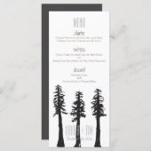 Redwood Trees Wedding Menu Menükarte (Vorne/Hinten)