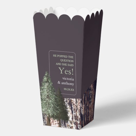 Redwoods & Bark, Rustikale Hochzeit Geschenkschachtel (Vorderseite)