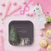 Redwoods & Bark, Rustikale Hochzeit Pappteller (Party)