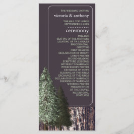 Redwoods & Bark, Rustikale Hochzeit Programm