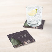 Redwoods & Bark, Rustikale Hochzeit Rechteckiger Pappuntersetzer (Vor Ort)