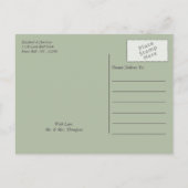 Redwoods & Bark, Rustikale Hochzeit retten das Dat Ankündigungspostkarte (Rückseite)