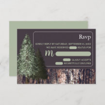 Redwoods & Bark, Rustikale Hochzeit - RSVP