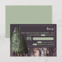 Redwoods & Bark, Rustikale Hochzeit - RSVP