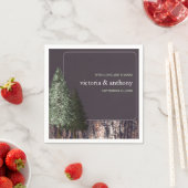 Redwoods & Bark, Rustikale Hochzeit Serviette (Beispiel)