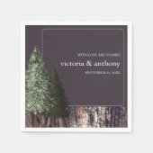 Redwoods & Bark, Rustikale Hochzeit Serviette (Vorderseite)