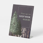 Redwoods & Bark, Rustikale Hochzeit Sockelschild (Vorderseite)