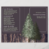 Redwoods & Bark, Rustikales Hochzeitsprogramm (Vorderseite)