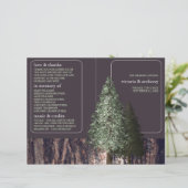 Redwoods & Bark, Rustikales Hochzeitsprogramm (Stehend Vorderseite)