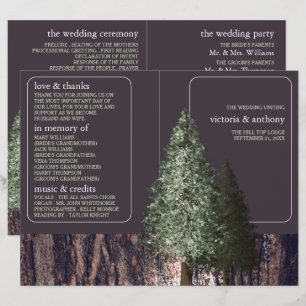 Redwoods & Bark, Rustikales Hochzeitsprogramm