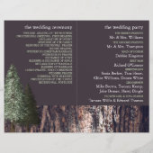 Redwoods & Bark, Rustikales Hochzeitsprogramm (Rückseite)