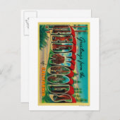 Redwoods, Kalifornien - Große Briefmarkenszenen Postkarte (Vorne/Hinten)