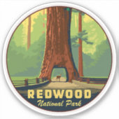 Redwoods National Park Aufkleber (Vorderseite)