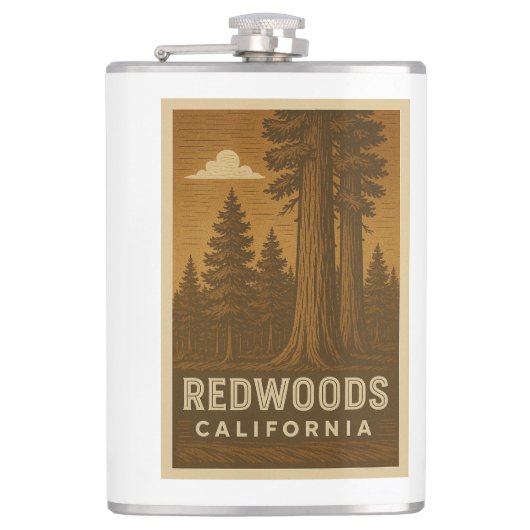 Redwoods National Park California Flask Flachmann (Vorderseite)