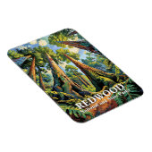 Redwoods National Park California Van Gogh Custom Magnet (Rechte Seite)