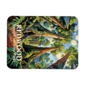 Redwoods National Park California Van Gogh Custom Magnet (Horizontal)