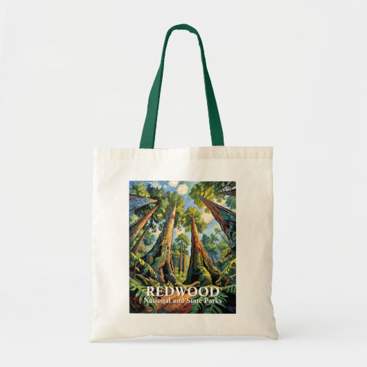 Redwoods National Park California Van Gogh Custom Tragetasche (Vorne)