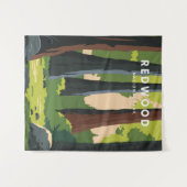 Redwoods National Park Wandteppich (Vorderseite (Horizontal))