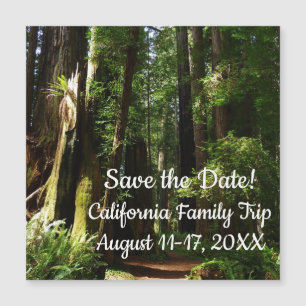 Redwoods und Ferns Save the Date Magnetkarte