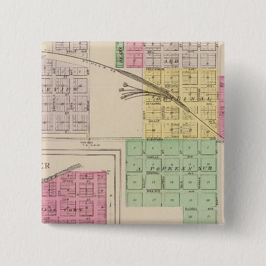 Reece, Fall River, Hamilton und Climax, Kansas Button (Vorderseite)