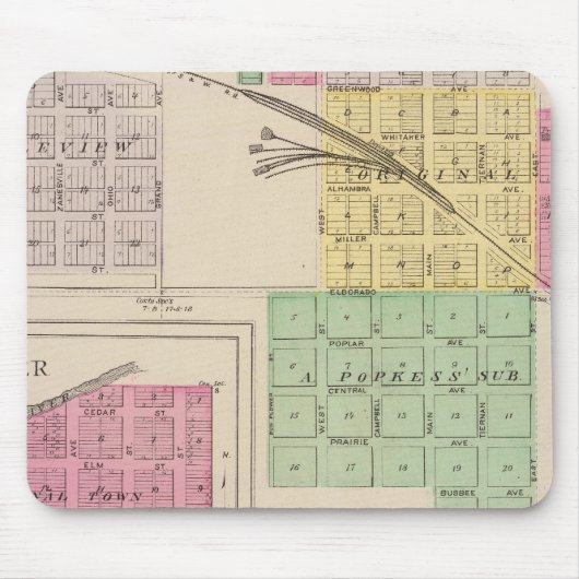 Reece, Fall River, Hamilton und Climax, Kansas Mousepad (Vorne)