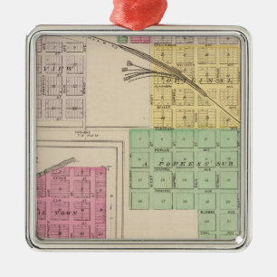 Reece, Fall River, Hamilton und Climax, Kansas Ornament Aus Metall