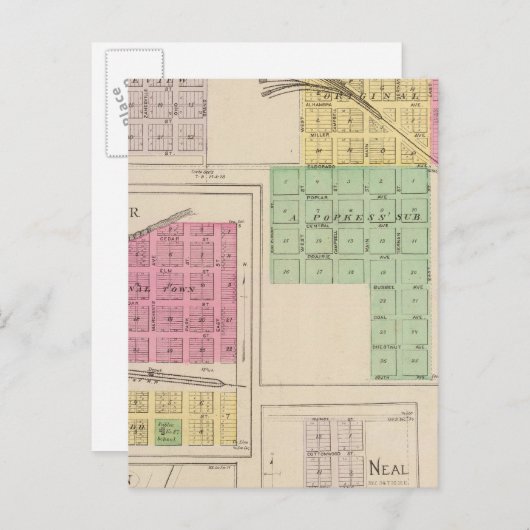 Reece, Fall River, Hamilton und Climax, Kansas Postkarte (Vorne/Hinten)