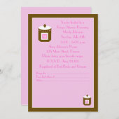 Reecipe Bridal Dusche Einladung - Rosa (Vorne/Hinten)