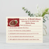 Reecipe Bridal Dusche Einladungen (Stehend Vorderseite)