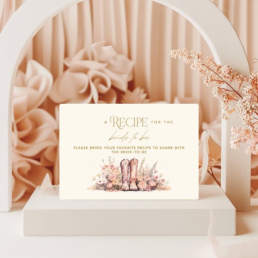 Reecipe Last Rodeo Boots Floral Cowgirl Bridal Begleitkarte