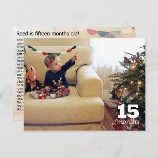 Reed - 15 Monate Postkarte (Vorne/Hinten)
