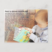 Reed - 16 Monate Postkarte (Rückseite)
