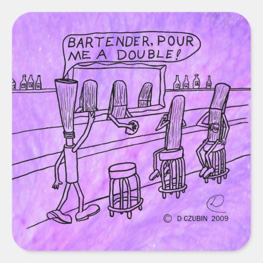 Reed Bar Square Sticker (Vorderseite)