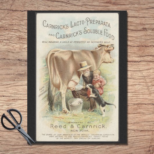 Reed Carnrick Vintag Farm Ad Seidenpapier