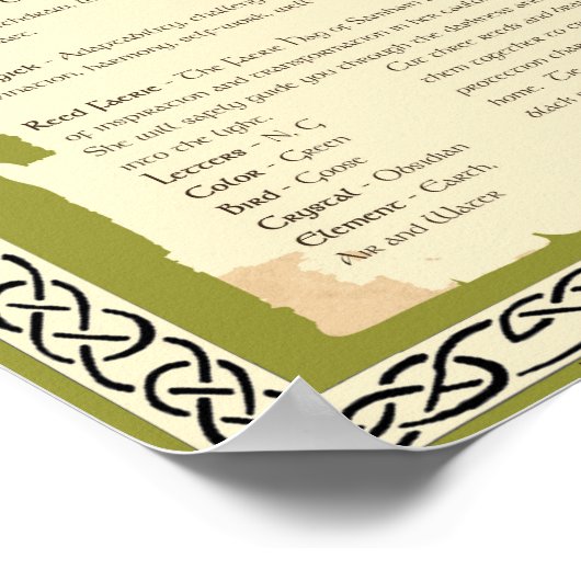 REED CELTIC SACRED TREM POSTER (Ecke)