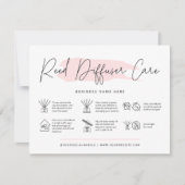 Reed Diffuser Care Instructions Card Feminine Dankeskarte (Vorderseite)