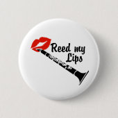 Reed My Lips Klarinette Button (Vorderseite)