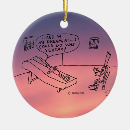 Reed Psychologin White Keramik Ornament (Vorne)