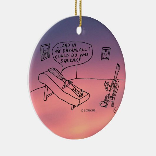 Reed Psychologin White Keramik Ornament (Rechts)