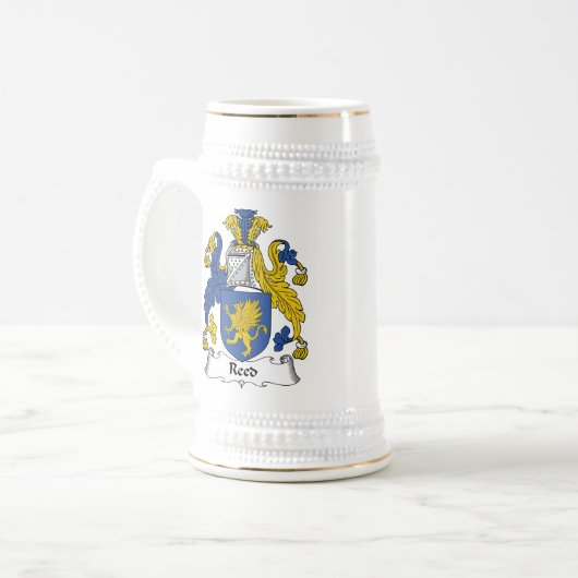 ReedFamilienwappen Bierglas (Vorderseite Links)