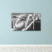 Reedsport, Oregon Blick über die Brücke über Umpqu Leinwanddruck (Insitu (Holzboden))